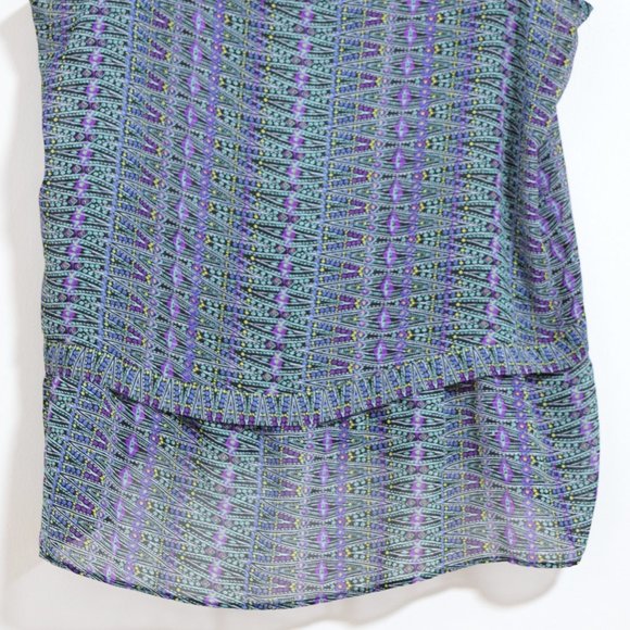 AMERICAN EAGLE Abstract Geometric Tribal Print Sheer Tank Top | Size L - Picture 6 of 8